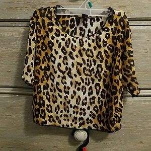 Lepoard Crop top n skirt set